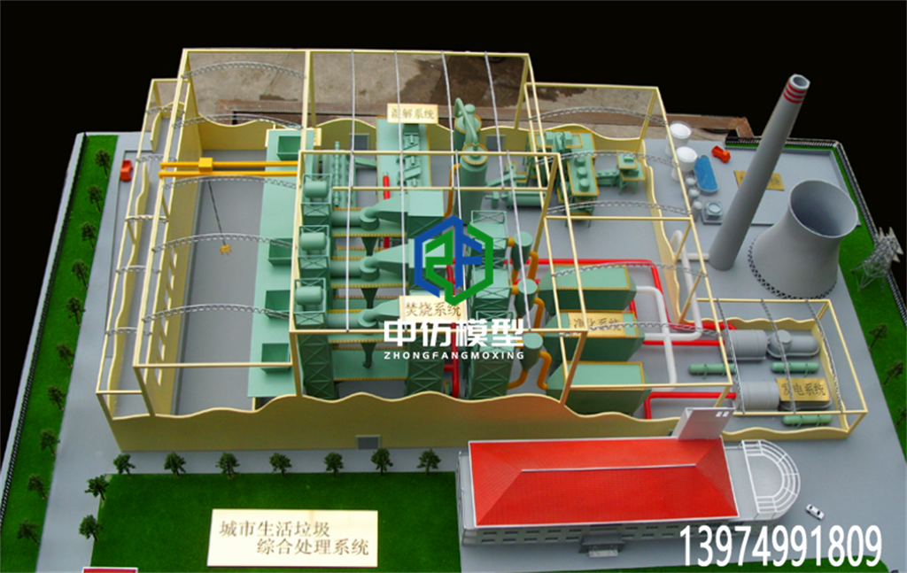 農(nóng)村生活垃圾綜合處理仿真模型